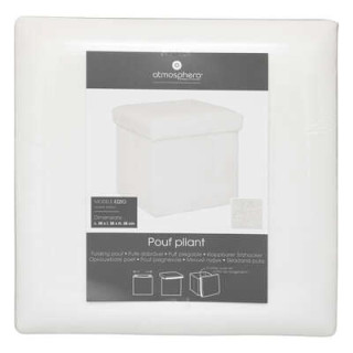 Pouf pliant Ezzio blanc
