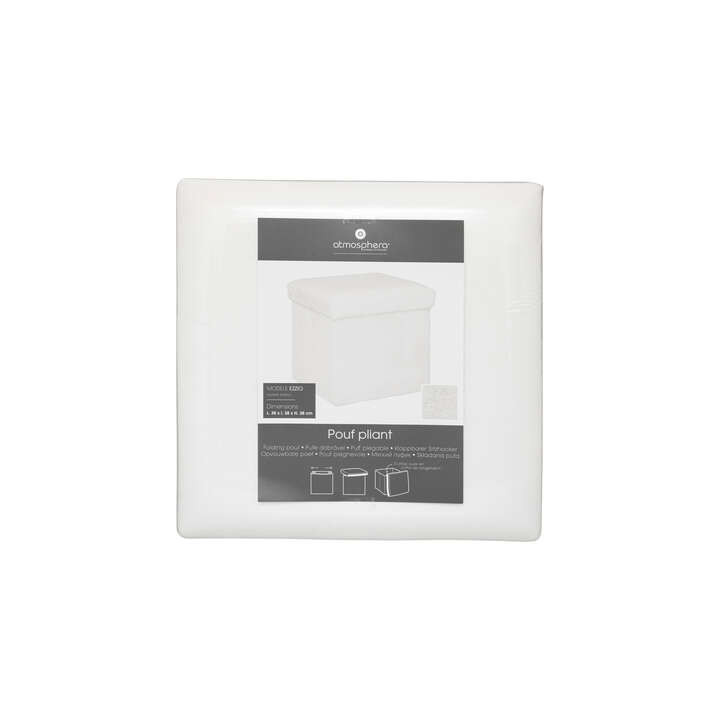Pouf pliant Ezzio blanc