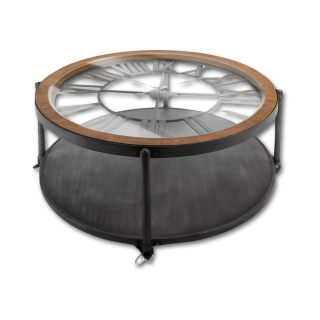Table de salon Chrono Baris plateau horloge