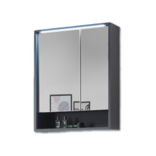 Armoire miroir pour salle de bain Lucera gris