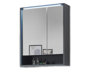 Armoire miroir pour salle de bain Lucera gris