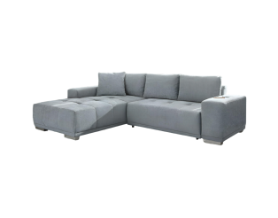 Salon d'angle convertible Luciano gris clair