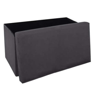 Pouf pliant 156911C gris foncé