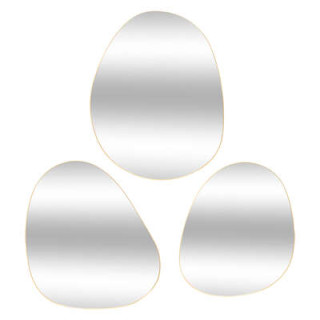 Set de 3 Miroirs Lida doré