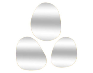 Set de 3 Miroirs Lida doré