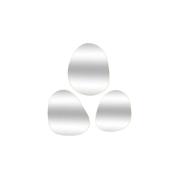 Set de 3 Miroirs Lida doré