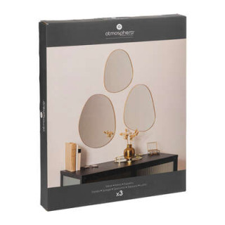 Set de 3 Miroirs Lida doré