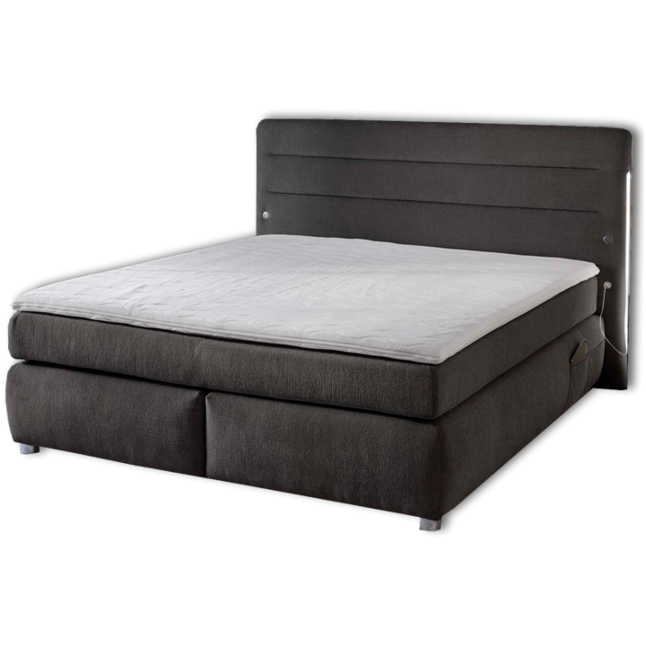 Lit Boxspring Anthracite LIVIA 180 x 200 cm