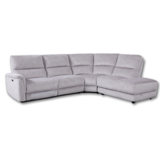 Salon d'angle droit Ruby gris