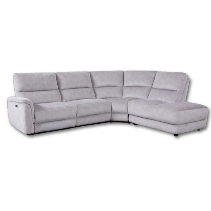 Salon d'angle droit Ruby gris