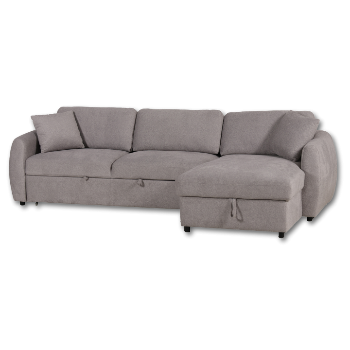 Salon d'anlge droit convertible Whisper gris clair