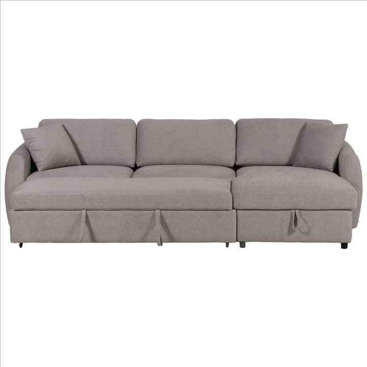 Salon d'anlge droit convertible Whisper gris clair