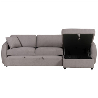 Salon d'anlge droit convertible Whisper gris clair