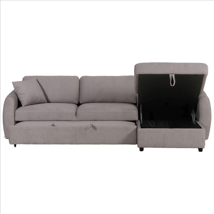 Salon d'anlge droit convertible Whisper gris clair