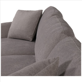 Salon d'anlge droit convertible Whisper gris clair