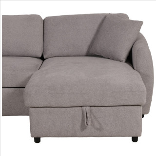 Salon d'anlge droit convertible Whisper gris clair