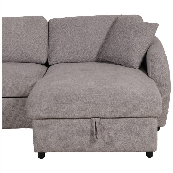 Salon d'anlge droit convertible Whisper gris clair