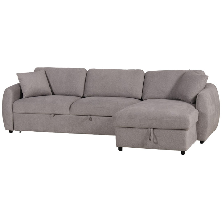 Salon d'anlge droit convertible Whisper gris clair