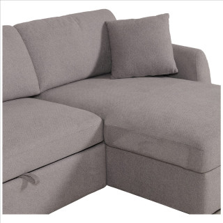 Salon d'anlge droit convertible Whisper gris clair