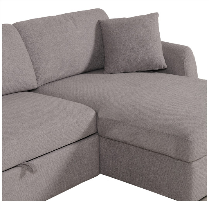 Salon d'anlge droit convertible Whisper gris clair