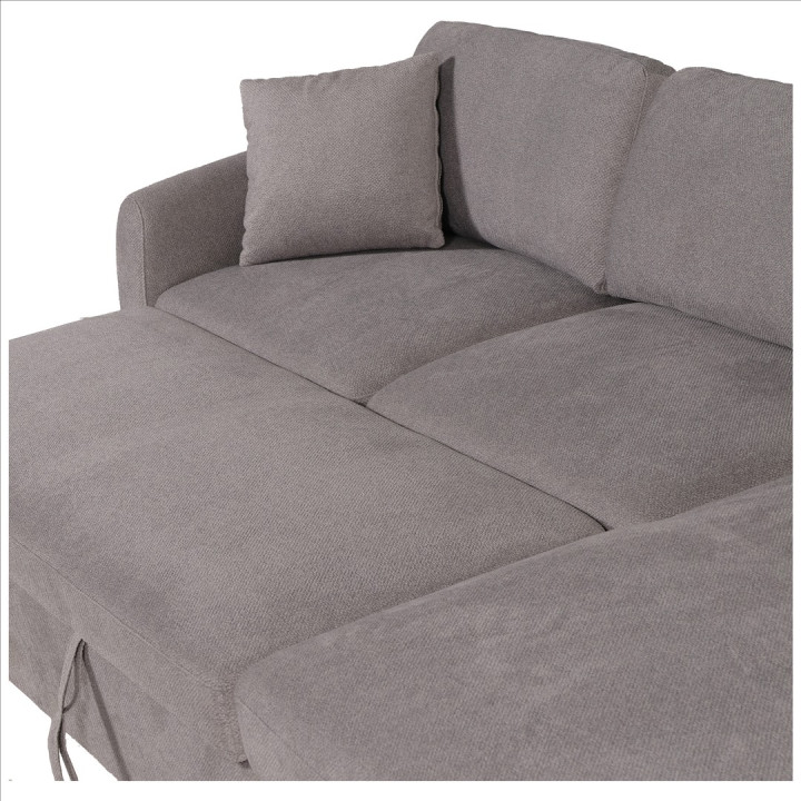 Salon d'anlge droit convertible Whisper gris clair