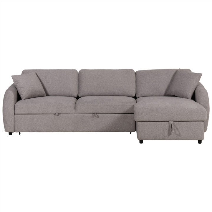Salon d'anlge droit convertible Whisper gris clair