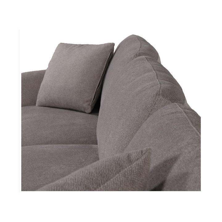 Salon d'angle gauche convertible Whisper gris clair