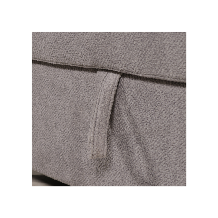 Salon d'angle gauche convertible Whisper gris clair