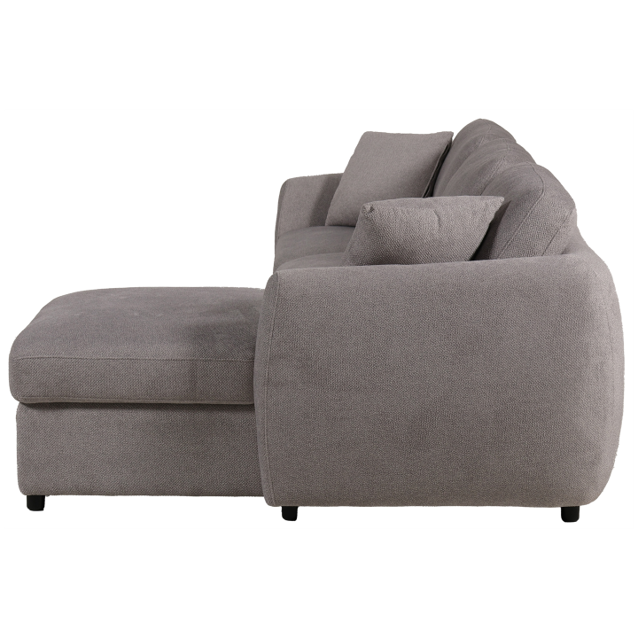Salon d'angle gauche convertible Whisper gris clair