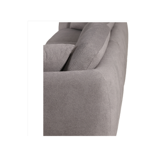 Salon d'angle gauche convertible Whisper gris clair
