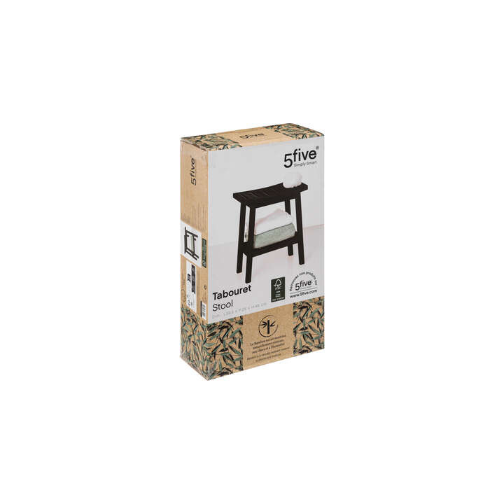 Tabouret en bambou noir - 174605A