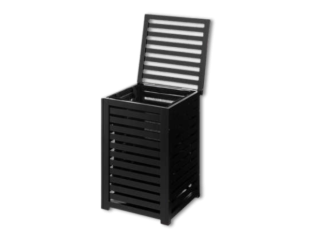 Panier à linge Sicela 65L bambou noir