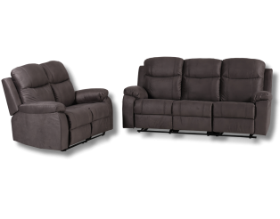 Salon 3 + 2 places Chicago marron