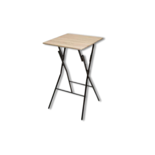 Table bar pliante 60 x 60 cm effet bois 164714