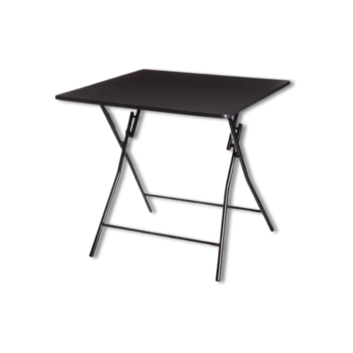 Table pliante 80 x 80 cm Noir 164657A