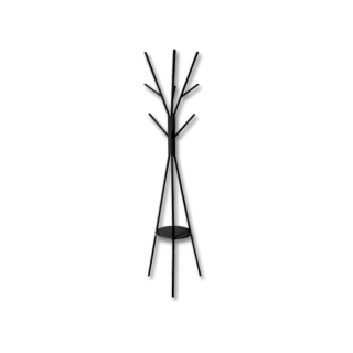 Portemanteau noir 9 crochets 138944A