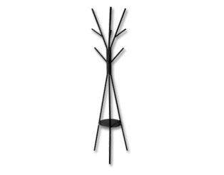 Portemanteau noir 9 crochets 138944A