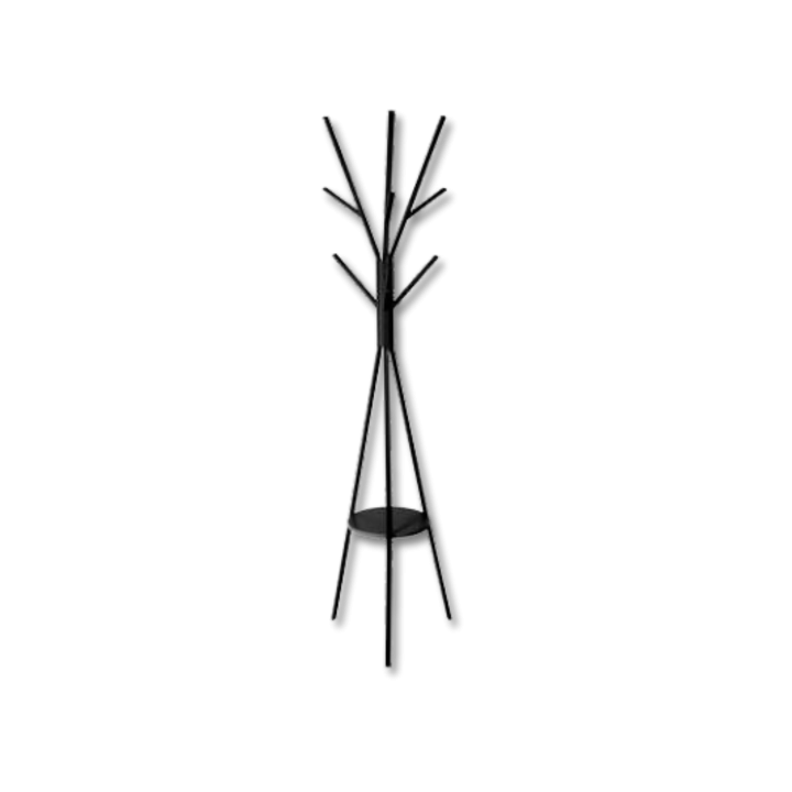 Portemanteau noir 9 crochets 138944A