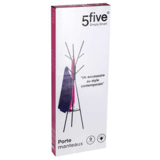 Portemanteau noir 9 crochets 138944A