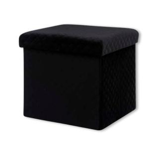 Pouf pliant 167845I noir