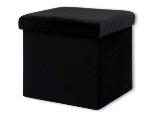 Pouf pliant 167845I noir