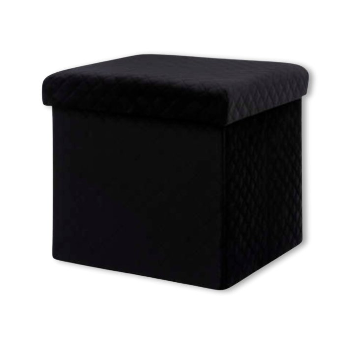 Pouf pliant 167845I noir