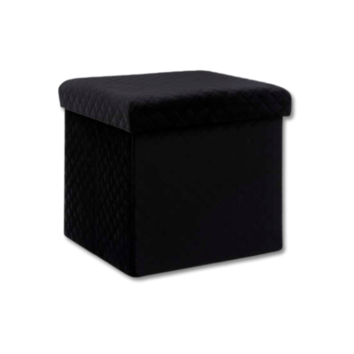 Pouf pliant 167845I noir