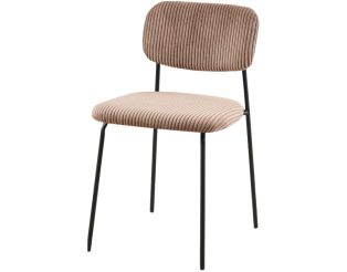 LOLA - Chaise  velours beige