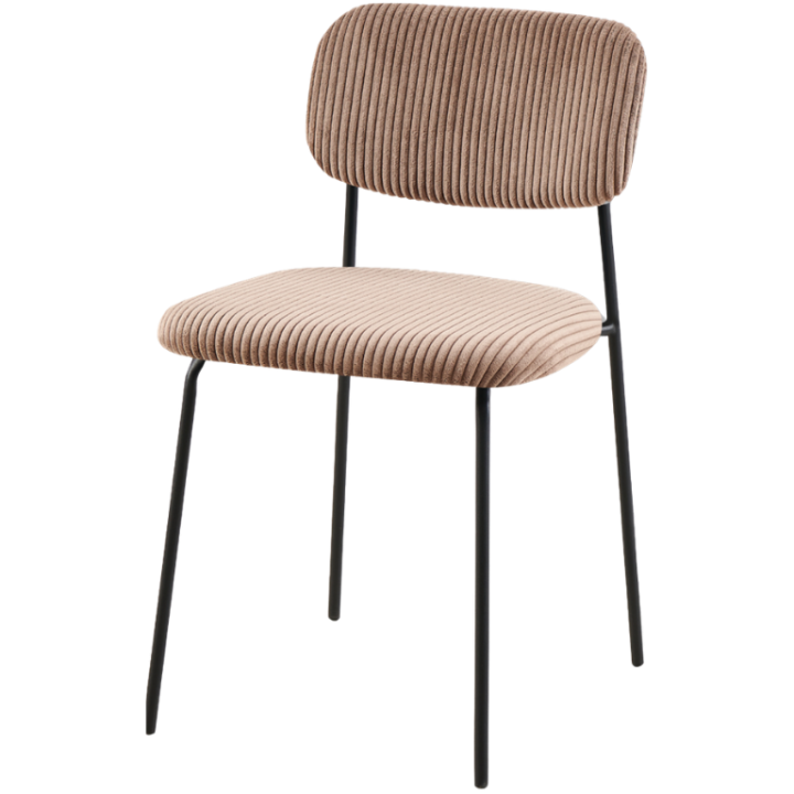 LOLA - Chaise  velours beige