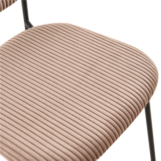 LOLA - Chaise  velours beige