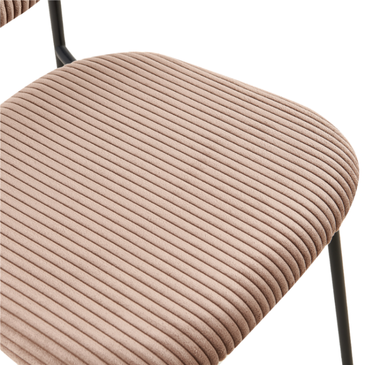 LOLA - Chaise  velours beige