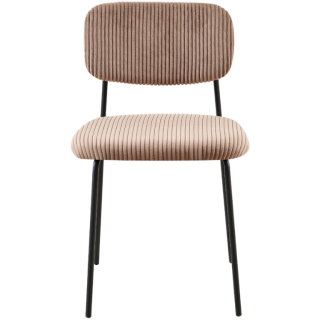 LOLA - Chaise  velours beige