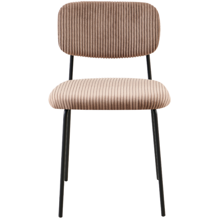 LOLA - Chaise  velours beige