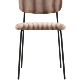 LOLA - Chaise  velours beige